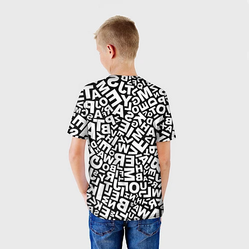 Детская футболка Английский алфавит / 3D-принт – фото 4