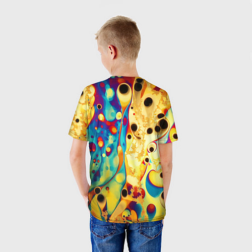 Детская футболка Абстракция кислотные метаморфозы / 3D-принт – фото 4