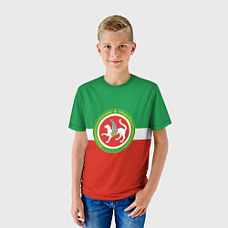 Футболка детская Татарстан: флаг, цвет: 3D-принт — фото 2