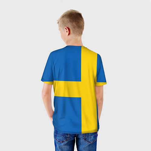 Детская футболка Швеция / 3D-принт – фото 4
