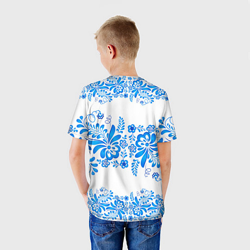 Детская футболка Гжель / 3D-принт – фото 4