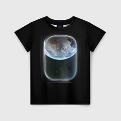 Детская футболка Земля в иллюминаторе