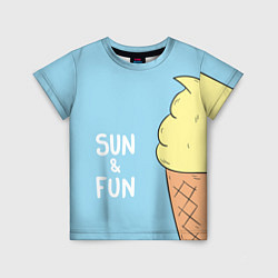 Футболка детская Sun & Fun, цвет: 3D-принт