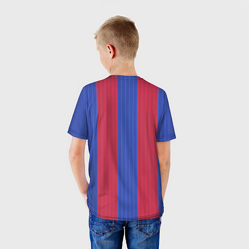 Детская футболка Barcelona: Qatar Airways / 3D-принт – фото 4