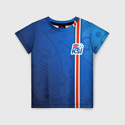 Футболка детская Сборная Исландии по футболу, цвет: 3D-принт