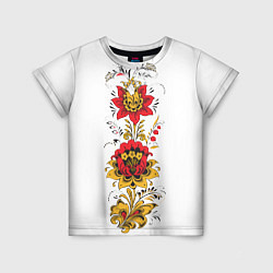 Детская футболка Хохлома: цветы