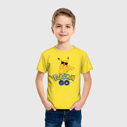 Футболка хлопковая детская Pokemon GO, цвет: желтый — фото 2