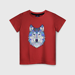 Детская футболка Полигональный волк