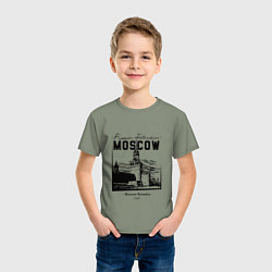 Футболка хлопковая детская Moscow Kremlin 1147, цвет: авокадо — фото 2