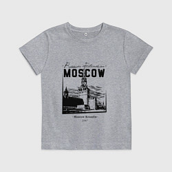 Футболка хлопковая детская Moscow Kremlin 1147, цвет: меланж