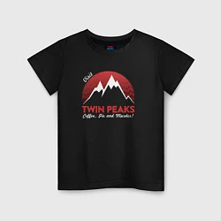 Футболка хлопковая детская Twin Peaks: Pie & Murder, цвет: черный