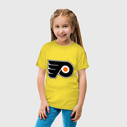 Футболка хлопковая детская Philadelphia Flyers цвета желтый — фото 2