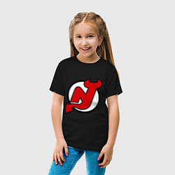 Футболка хлопковая детская New Jersey Devils, цвет: черный — фото 2
