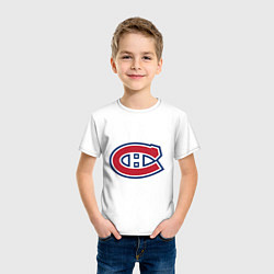 Футболка хлопковая детская Montreal Canadiens, цвет: белый — фото 2
