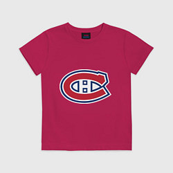 Футболка хлопковая детская Montreal Canadiens, цвет: маджента