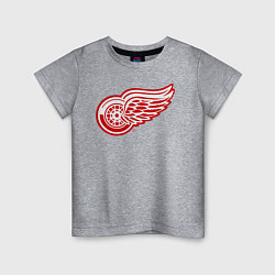 Футболка хлопковая детская Detroit Red Wings, цвет: меланж