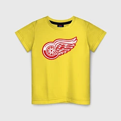 Футболка хлопковая детская Detroit Red Wings, цвет: желтый