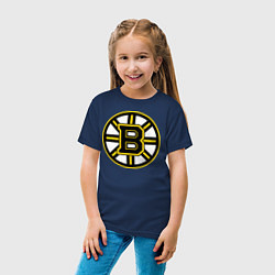 Футболка хлопковая детская Boston Bruins, цвет: тёмно-синий — фото 2