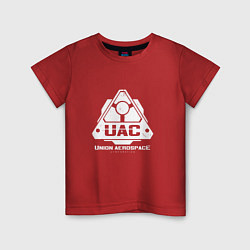 Футболка хлопковая детская UAC, цвет: красный