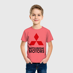 Футболка хлопковая детская Mitsubishi, цвет: коралловый — фото 2