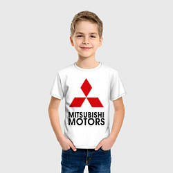 Футболка хлопковая детская Mitsubishi, цвет: белый — фото 2