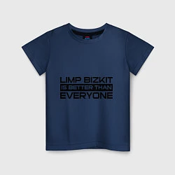 Футболка хлопковая детская Limp Bizkit: Everyone, цвет: тёмно-синий