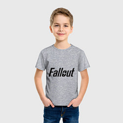 Футболка хлопковая детская Fallout, цвет: меланж — фото 2