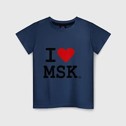 Детская футболка I love MSK