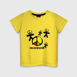 Футболка хлопковая детская Olodum, цвет: желтый