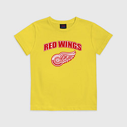 Футболка хлопковая детская Detroit Red Wings, цвет: желтый
