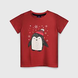 Детская футболка Пингвин в шапке