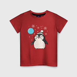 Детская футболка Пингвин с шариком