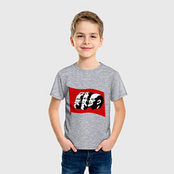 Футболка хлопковая детская Маркс, Энгельс, Ленин, цвет: меланж — фото 2