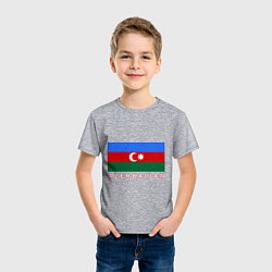 Футболка хлопковая детская Азербайджан, цвет: меланж — фото 2