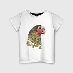 Детская футболка Полигональный попугай
