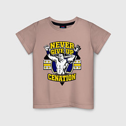 Детская футболка Never Give Up: Cenation