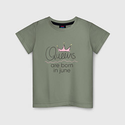 Детская футболка Королевы рождаются в июне
