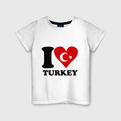 Детская футболка I love turkey