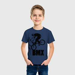 Футболка хлопковая детская BMX 3, цвет: тёмно-синий — фото 2