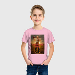 Футболка хлопковая детская American Gods: Czernobog, цвет: светло-розовый — фото 2
