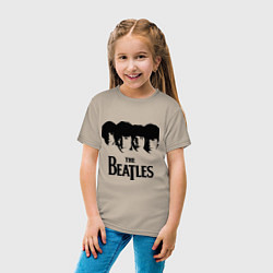 Футболка хлопковая детская The Beatles: Faces, цвет: миндальный — фото 2