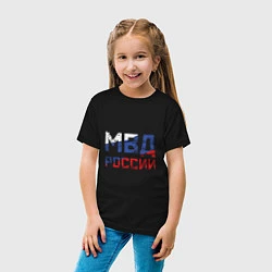 Футболка хлопковая детская МВД России, цвет: черный — фото 2
