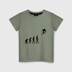 Детская футболка Эволюция лыжник