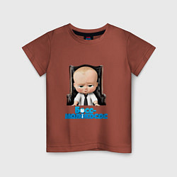 Футболка хлопковая детская Boss Baby, цвет: кирпичный