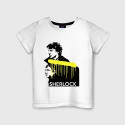 Детская футболка Sherlock: Yellow line