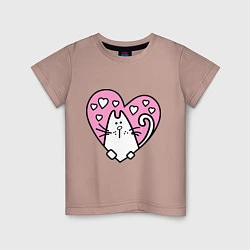 Детская футболка Влюбленный котик