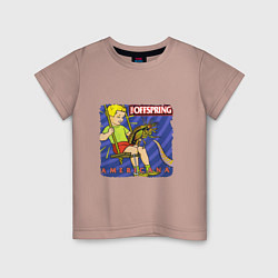 Футболка хлопковая детская The Offspring: Americana, цвет: пыльно-розовый