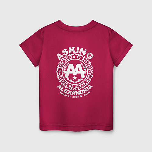 Детская футболка Asking Alexandria: Rock'n'Roll / Маджента – фото 2