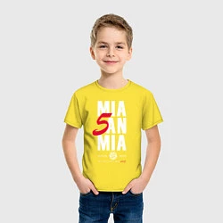 Футболка хлопковая детская Bayern FC: Mia San Mia, цвет: желтый — фото 2