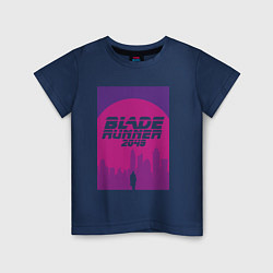 Футболка хлопковая детская Blade Runner 2049: Purple, цвет: тёмно-синий